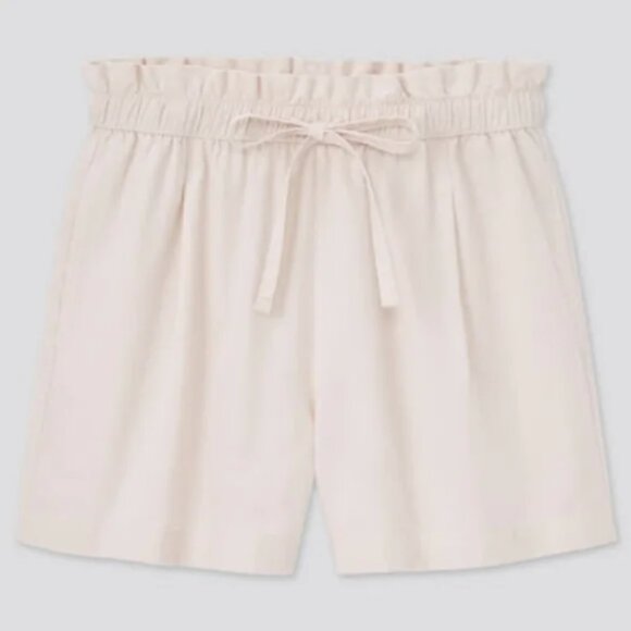 Uniqlo Cotton-Linen Relaxed Shorts Beige XS - Picture 1 of 8
